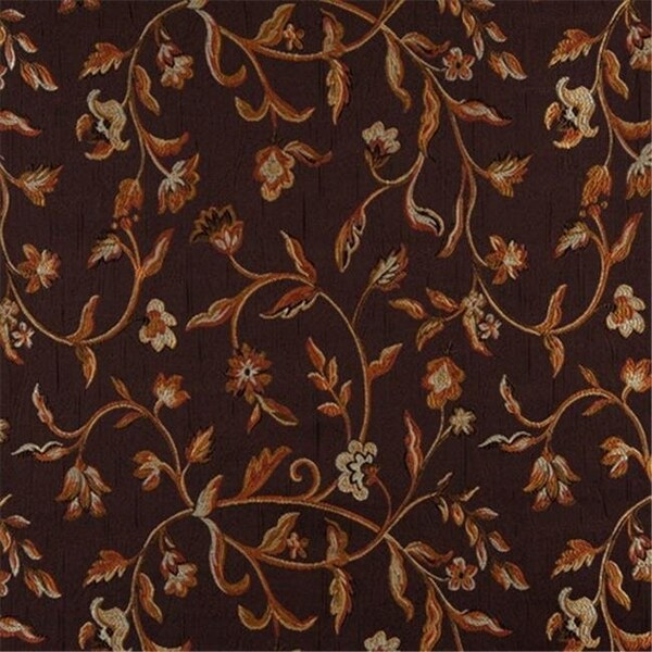 Designer Fabrics Designer Fabrics K0011B 54 in. Wide Brown; Gold; Persimmon And Ivory Embroidered; Floral Brocade; Upholstery And Window Treatments Fabric K0011B - main